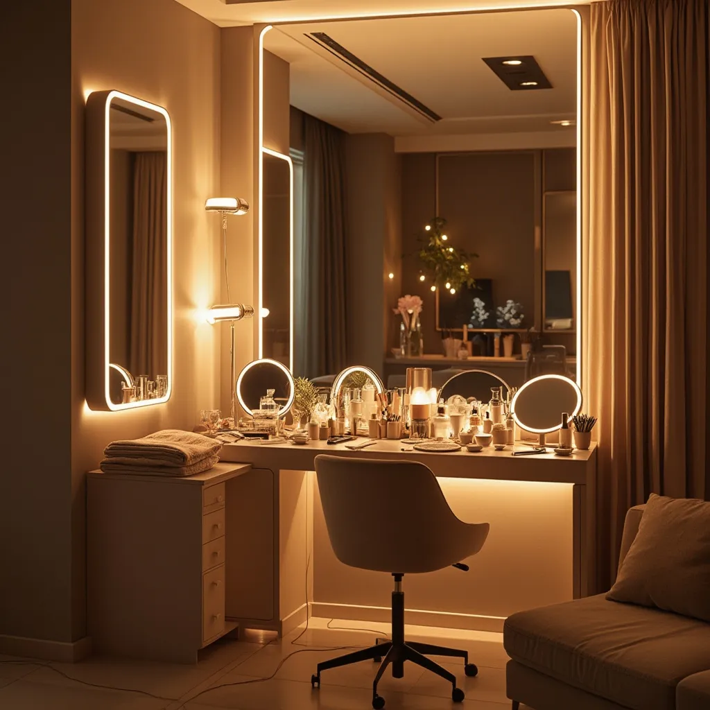 Interior moderno y elegante del salón de belleza
